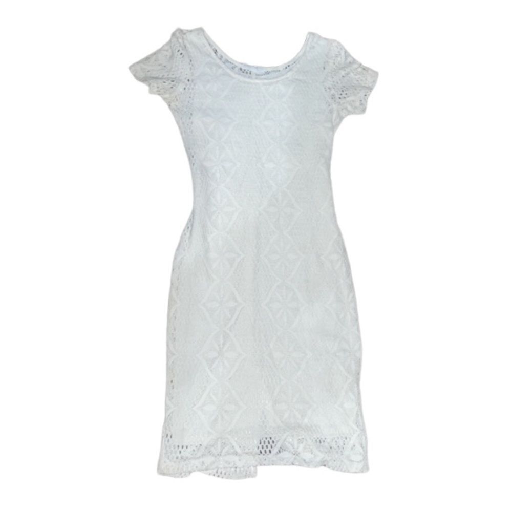 Crocheted Lace Dress - Cream
